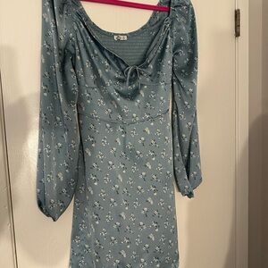 Hollister Floral Blue Dress